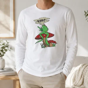 Official Frog Holding Gun Rippit Long Sleeve Shirt