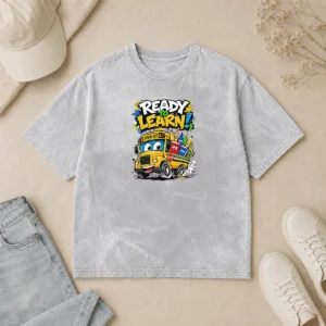 Nice Funny Back To School Ready To Learn Streetwear Washed T-Shirt