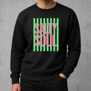 Funny Salty Soul Retro Stripes Sunshine Sweater