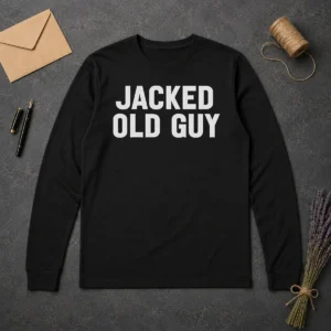 Hot Jacked Old Guy Long Sleeve Shirt