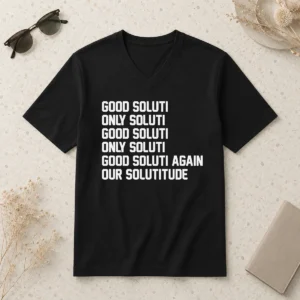 Awesome Soluti Only Soluti Good Soluti Again Our Solutitude V Neck Shirt in soft fabric with comfortable fit