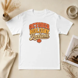 Premium Pretty October Holiday Ireland Vintage Cozy Fall Celebration
