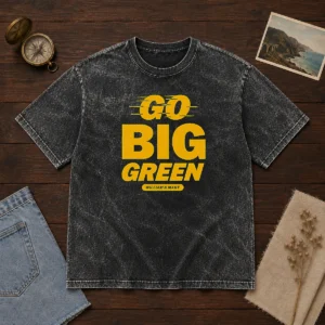 Funny William And Mary Tribe Go Big Green Washed T-Shirt