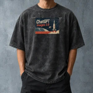 Funny Takas World Characters Fan Favorite Vector Washed T Shirt showing a soft, vintage-style washed fabric