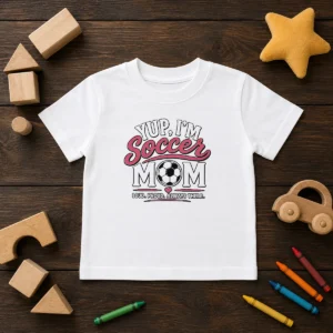 Funny Yup I'M A Soccer Mom Loud Proud Always There Kids T-Shirt