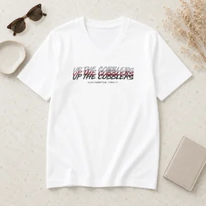 Perfect Up The Cobblers Northampton Town FC EFL V Neck Shirt in deep maroon with club logo on chest