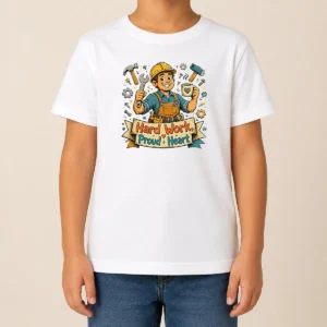 Hot Official Labour Day Proud Worker Doodle Kids T-Shirt