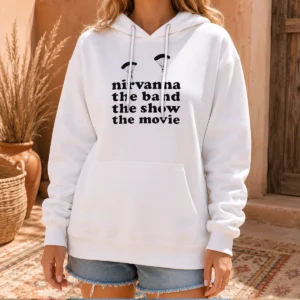 Hot Original Nirvanna The Band The Show The Movie Matt Johnson Hoodie in black, featuring front pouch pocket and adjustable drawstring hood