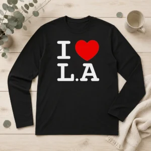 Pretty I Love LA Basic Long Sleeve Shirt