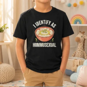 Funny Top I Identify As Hummusexual Hummus Bowl Kids T-Shirt