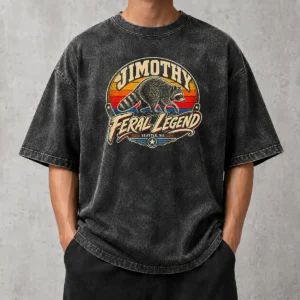 Nice Jimothy Raccoon Seattle Feral Legend Washed T-Shirt