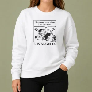 Awesome Los Angeles Cartoon Kid Floating Headphones I Don'T Even Know Where I Am Sweater