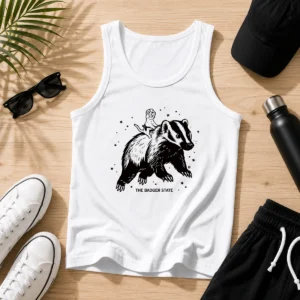 Premium Gary Riding Badger Ivory Heavyweight Tank Top