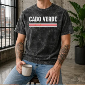 Awesome Cabo Verde Flag National Pride Washed T-Shirt