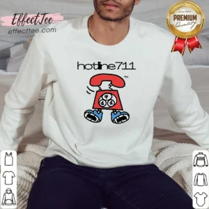 Funny Telephone Cartoon Hotline711 Sweatshirt