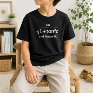 Awesome I'M Sqrt 1 + Tan2 C And I Know It Math Lovers Quote Kids T-Shirt