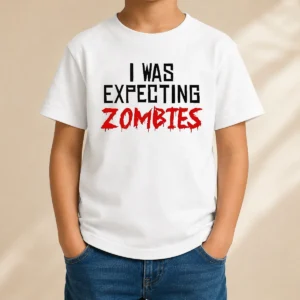 Funny Premium I Was Expecting Zombies Kids T-Shirt