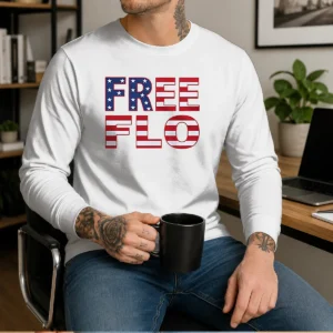 Good Patriotic USA Flag Stars And Stripes Typography Long Sleeve Shirt
