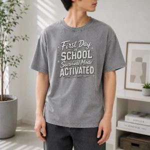 Funny First Day Teacher Humor Sketch Washed T-Shirt