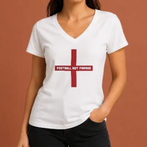 Original Funny Football Not Farage England St George'S Cross V-Neck Shirt