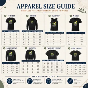 Size chart for Nice Snoopy Cowboy When I Die I May Not Go To Heaven with measurements in inches and cm