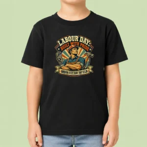 Pretty Retro Labour Day Celebration Pride Worker Kids T-Shirt