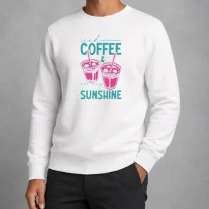 Premium Iced Coffee All Day Sunshine Summer Beach Sweater