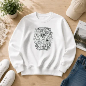 Awesome Brain Eater Splash Zone Line Art Copy Sweater