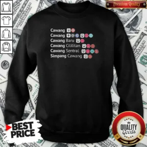 Hot Cawang Cawang Baru Cililitan Sentral Simpang Cawang Transport Transit Map Sweatshirt optimized for comfort and warmth