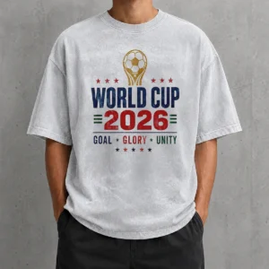 Good Nice World Cup 2026 Apparel Goal Glory Unity Soccer Washed T-Shirt