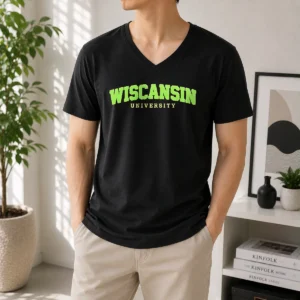Pretty Wiscansin University College Funny Parody V-Neck Shirt
