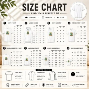 Size chart for Good Vintage Brain Eater Splash Survivor Retro Copy with measurements in inches and cm