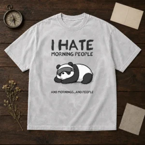 Official I Hate Morning People Washed T-Shirt
