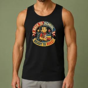 Funny Back To School Ready To Rule Retro Distressed Tank Top