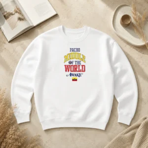 Awesome William Pacho Paris Saint Germain Middle Of The World Awake NY Ecuador sweater in dark color with bold graphic print