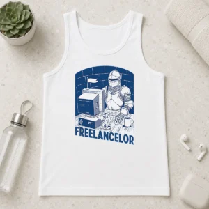 Happy Freelancer Knight Gaming Vintage Funny Gamer Tank Top