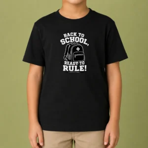 Premium Back To School Ready To Rule Silhouette Kids T-Shirt