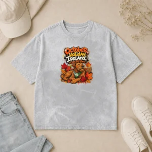 Official Nice October Holiday Ireland Cozy Fall Graffiti Washed T-Shirt