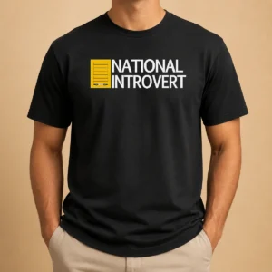 Funny National Introvert Parody Logo Social Anxiety