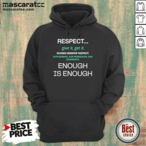 Hot Awesome Respect Nurses Enough Is Enough Hoodie