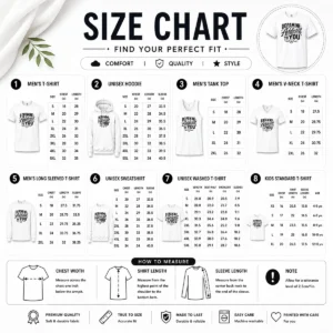 Size chart for Pretty Dopamine Addicted To You Line Art Romance with measurements in inches and centimeters