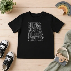 Hot Mune Miggy Colson And Strokin Detroit Tigers Baseball Players Roster Kids T-Shirt