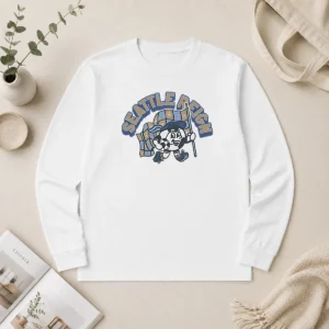 Premium Kid'S Seattle Reign Soccer Player Blue Long Sleeve Shirt