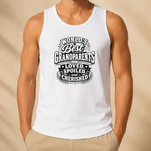 Nice Premium Grandparents Day Proud Silhouette Tee For Loved Grandparents Tank Top