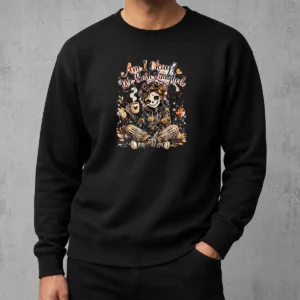 Original Halloween Skeleton Girl Coffee Watercolor Shirt - Image 7