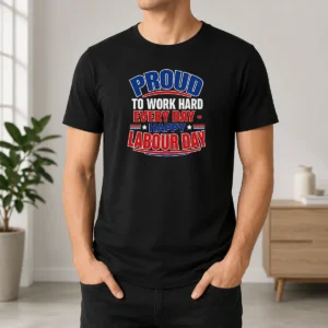 Funny Labour Day Proud Worker Vector For American Blue Colla