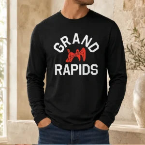 Funny Grand Rapids Michigan City Logo Long Sleeve Shirt
