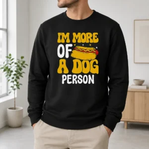 Good Hotdog Lover I'M More A Dog Person Sweater