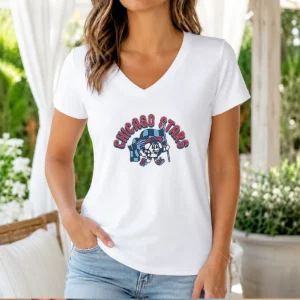 Official Kid'S Chicago Stars FC Soccer Player Blue V-Neck Shirt