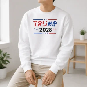 Pretty Trump 2028 Patriotic Stars And Stripes Sweater